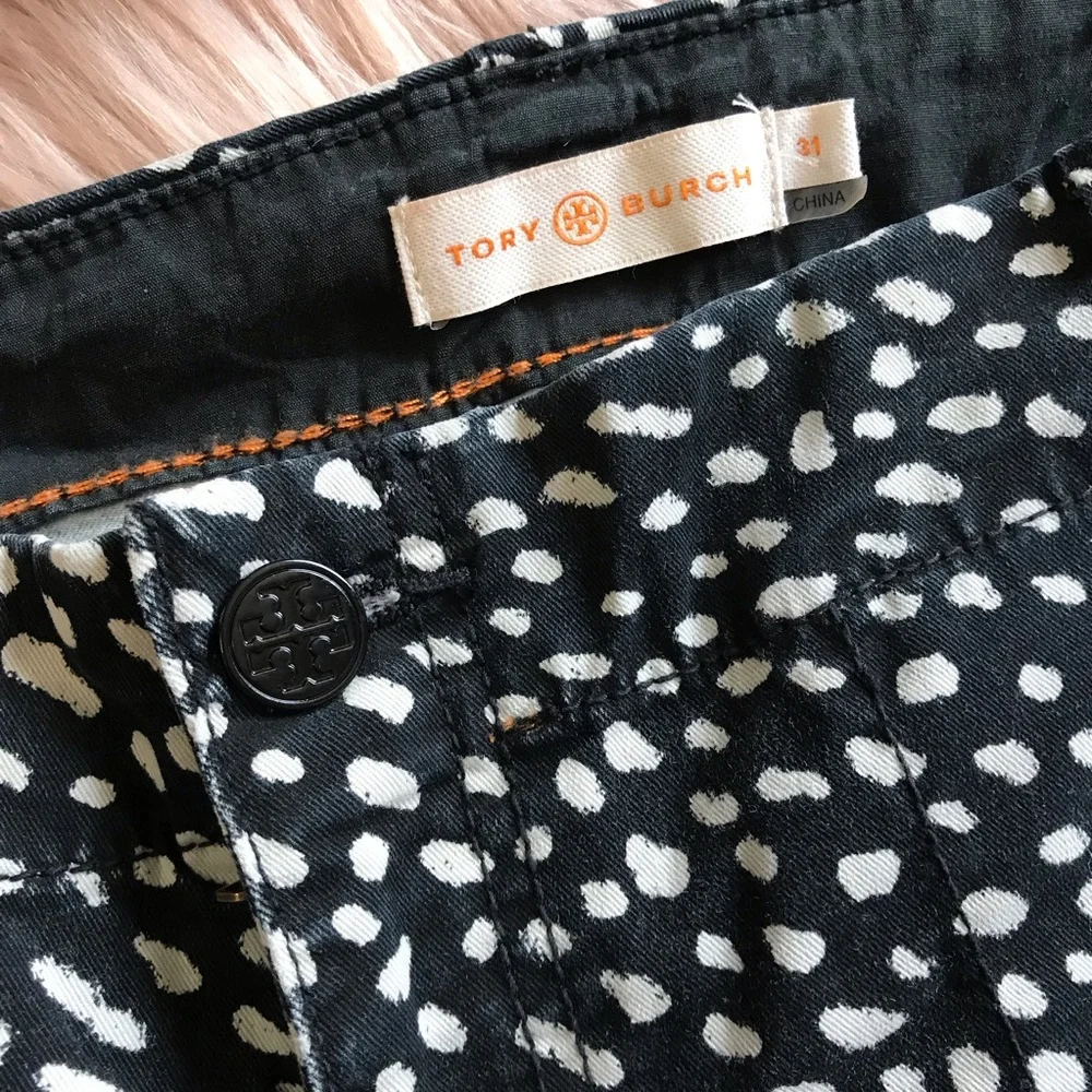 Tory Burch Walker Cargo Dotted Pony Print Jean Size 31